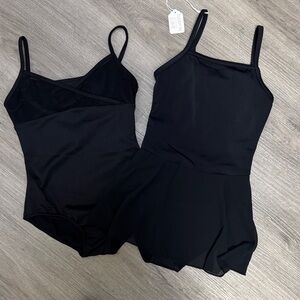 2 Black Dance Leotard. One with skirt